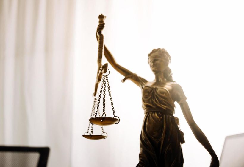 Attorney reviewing a case file